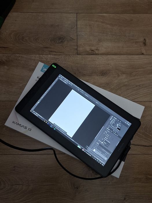 Tablet graficzny Huion Kamvas 13 fioletowy ZESTAW