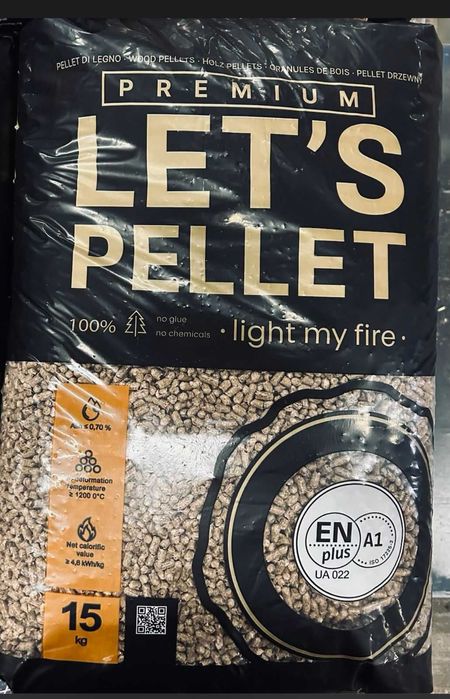 Pellet drzewny klasa Premium A1 paleta fi6 certyfikowany LETS Pellet