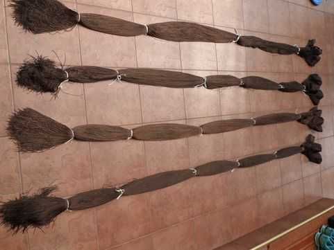 Makaron firanka spaghetti  zasłonka spagetti brąz 4 sztuki