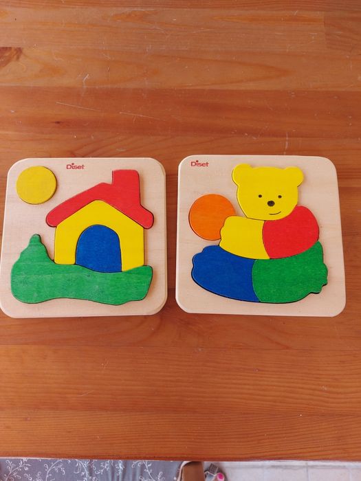 2 Wooden Puzzles by Diset – Ages 2 to 4.