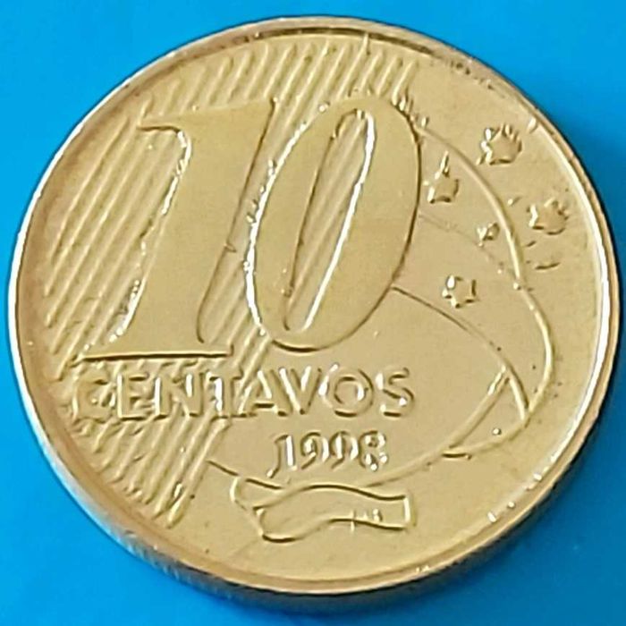 10 Centavos de 1998, do  Brasil, antiga e rara