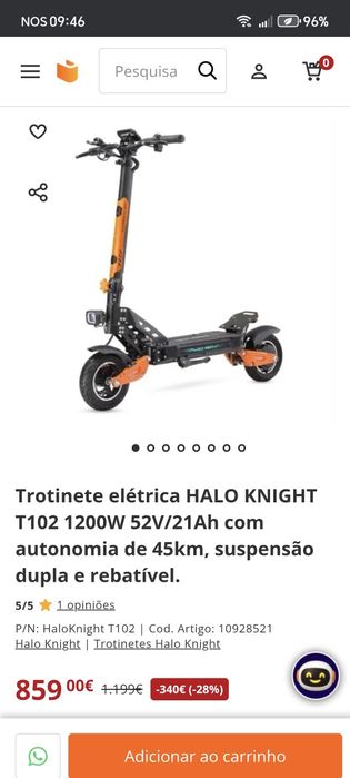 Halo Knight como nova