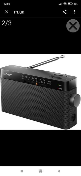 Приемник SONY,FM/AM радио.