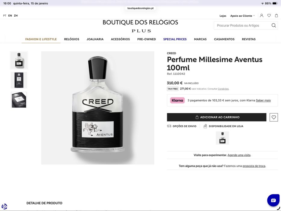 Perfume Creed Aventus