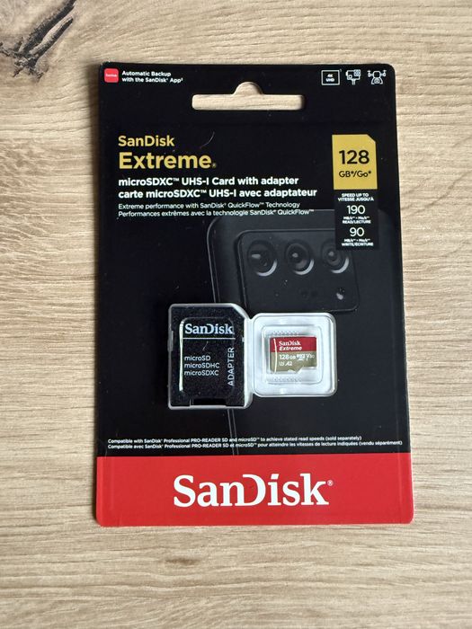 Карта пам'яті SanDisk 128 GB microSDXC UHS-I U3 V30 A2 Extreme