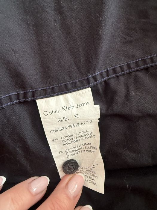 koszula Calvin Klein L granatowa slim