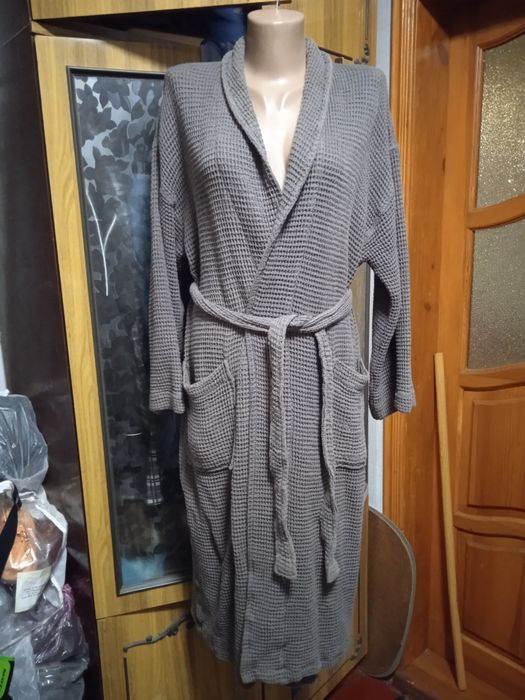 Халат вафельний плотний натуральний.. Розмір М