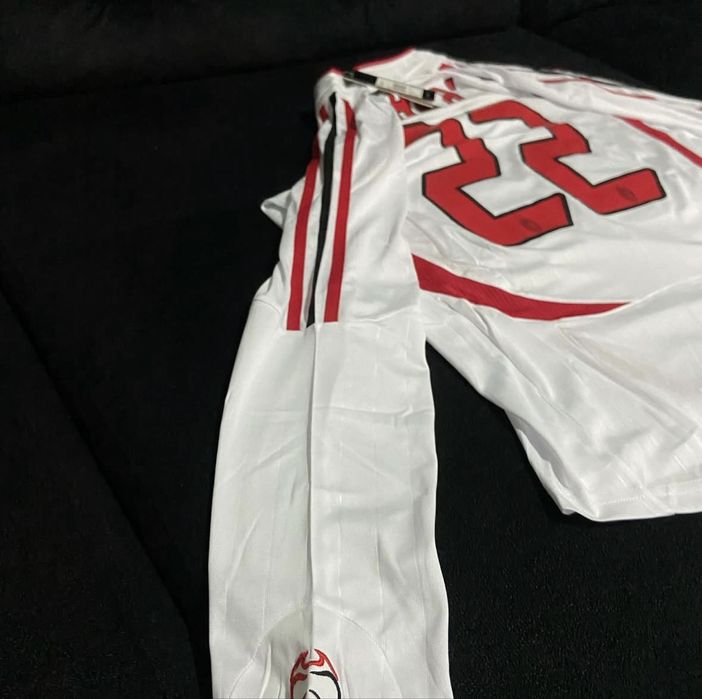 Camisola Retrô Milan Branco Manga Comprida 2007 Kaká UCL Envio Rapido