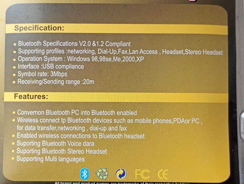 Bluetooth V2.0 usb адаптер