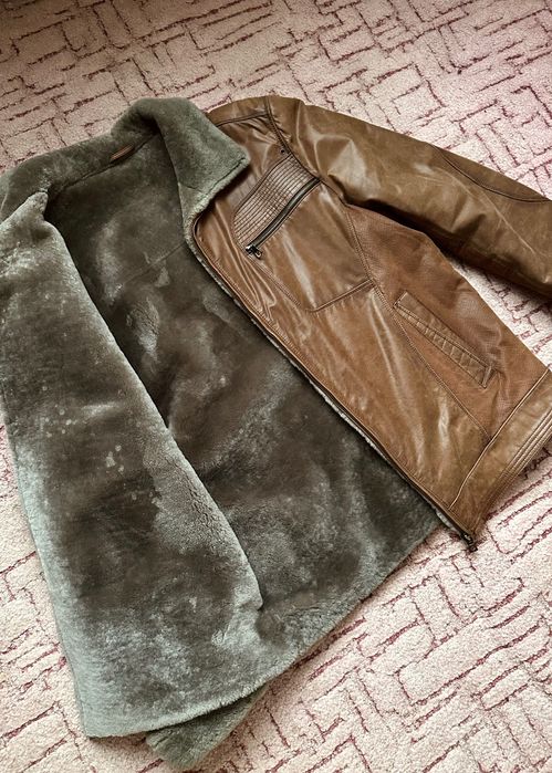 Шкіряна дублянка з овчини