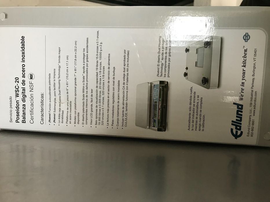 Balança Profissional inox EDLUND Poseidon WSC-20