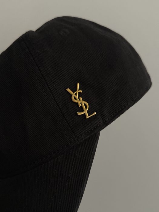 Кепка ysl чорна дуже стильна бейсболка