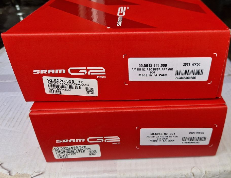 Komplet Nowe Hamulce Sram G2 RSC przód i tył 4 tłoczkowe enduro trail