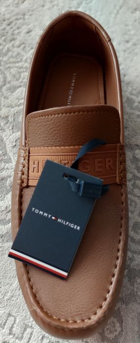 Mokasyny Tommy Hilfiger rozm. 43 brązowe Printed Hilfiger Leather