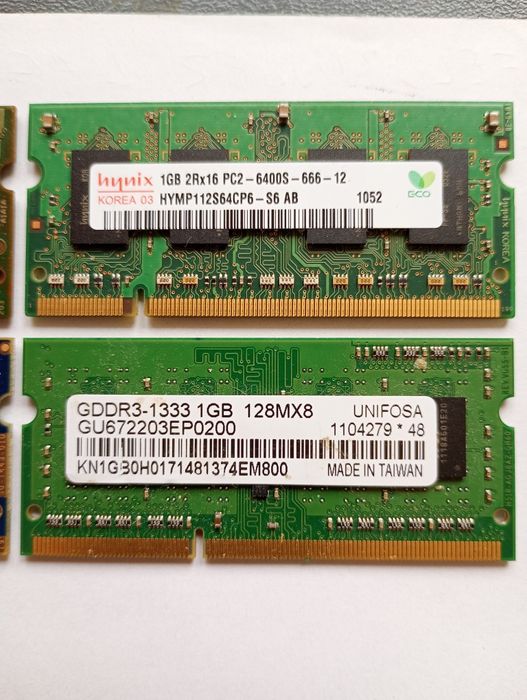 Pamiec ram do laptopa PC2, PC3 calosc/sztuka