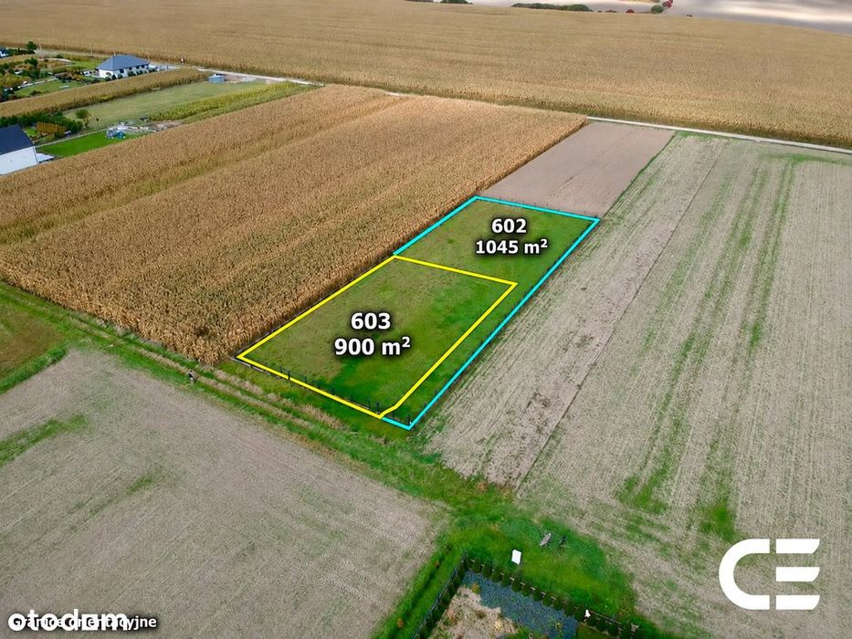 Bystre | 2 działki budowlane | 1046 m² i 900 m²