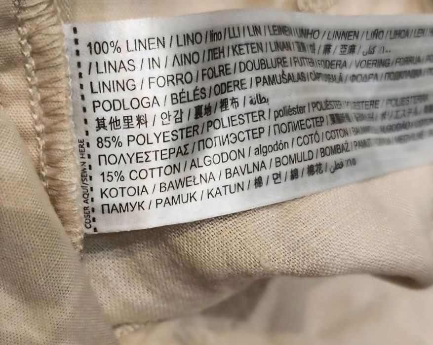 Lniane spodnie 3XL