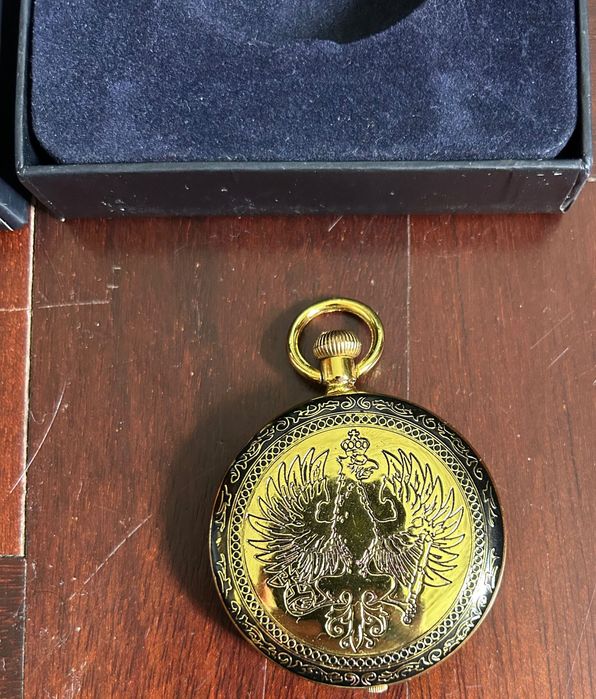 [Avariado] vintage novo quartzo dourado relógio "Einheit Macht Stark"