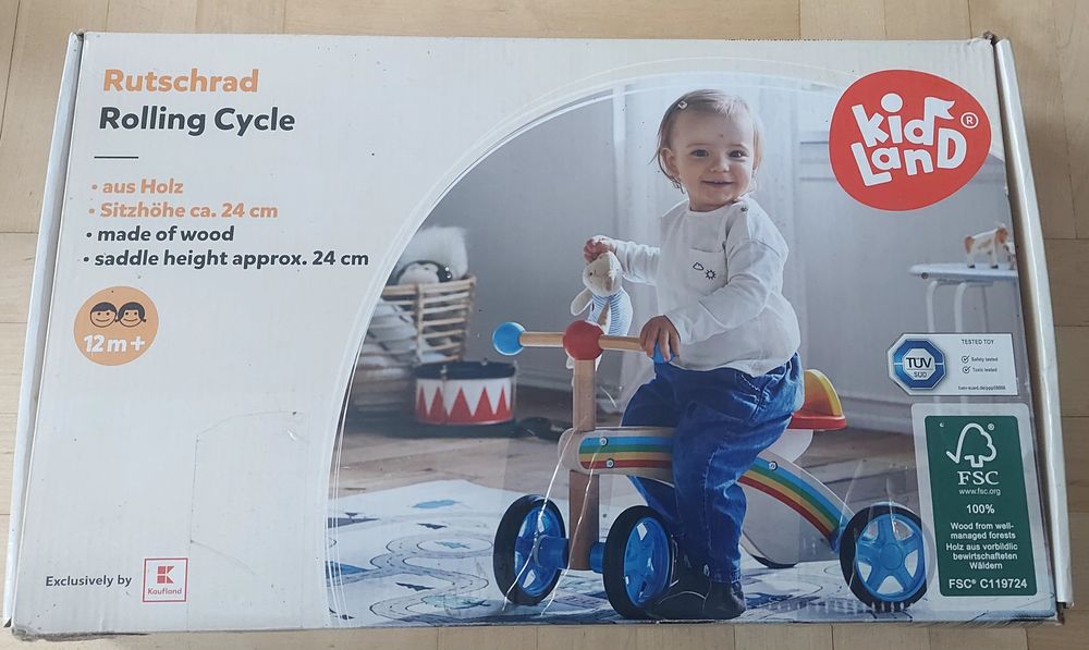 Rowerek biegowy drewniany