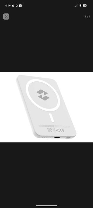 Powerbank MagSafe 3000mAh 20W posiada indukcje iPhone sa