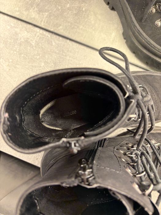 Buty zimowe / jesienne trepy / botki czarne wiązane
