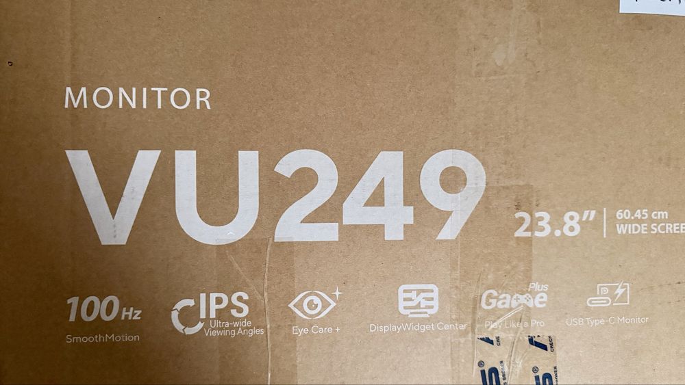 monitor Asus VU249 w kolorze różowym, idealny do iMac/ Macbook
