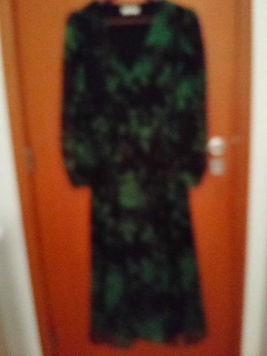 Vestido de seda comprido