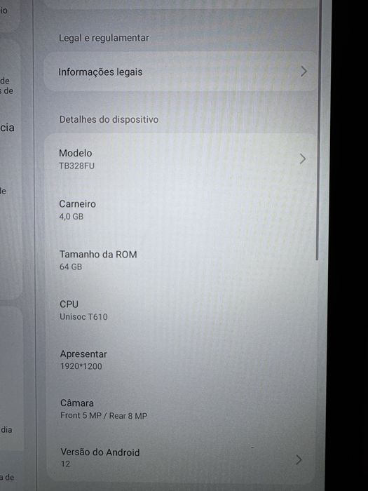 Tablet Lenovo M10 gen 3 com capa