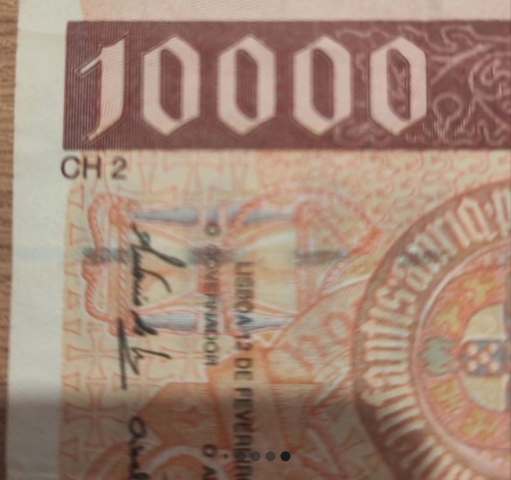 Nota de coleção 10 000 escudos em perfeitas condições