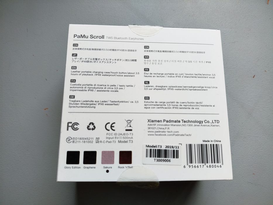 Słuchawki douszne padmate pamu scroll