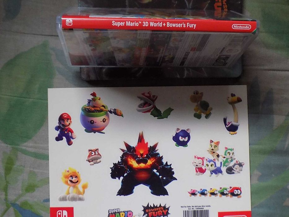 Super Mario 3D World + Bowser’s Fury + komplet 3xA, gra, naklejki, box