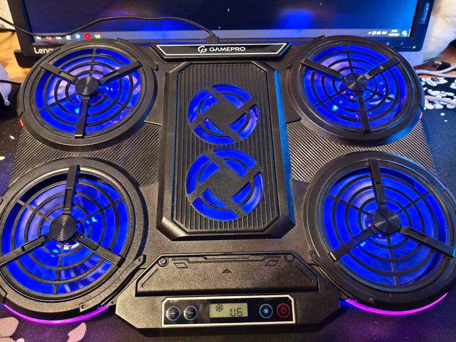 Ігрова підставка для ноутбука GamePro CP770 (6 кулерів, RGB)