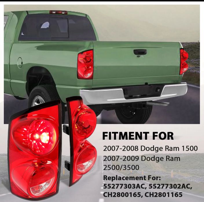 Dodge ram 2007-09 lampy tylne komplet Nowe