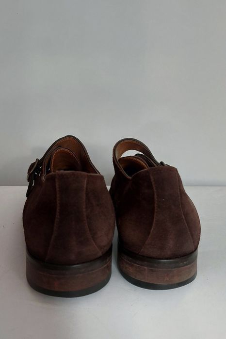 Buty Suitsupply półbuty zamszowe suede typu monki monk strop shoes sko
