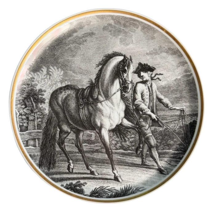 6 Pratos Vista Alegre - "Cenas Equestres"