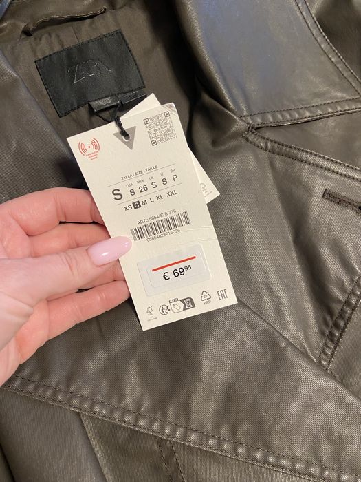 коричневый тренч плащ ZARA S/М