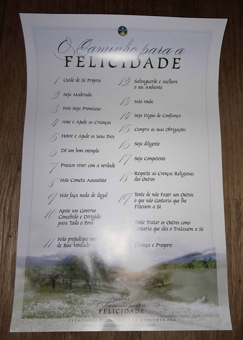 Conjunto de 18 cartazes Caminho para a Felicidade