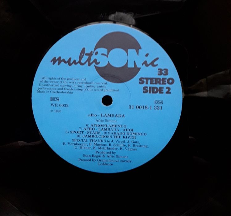 Disco LP em vinil Afro Lambada de Afric Simone