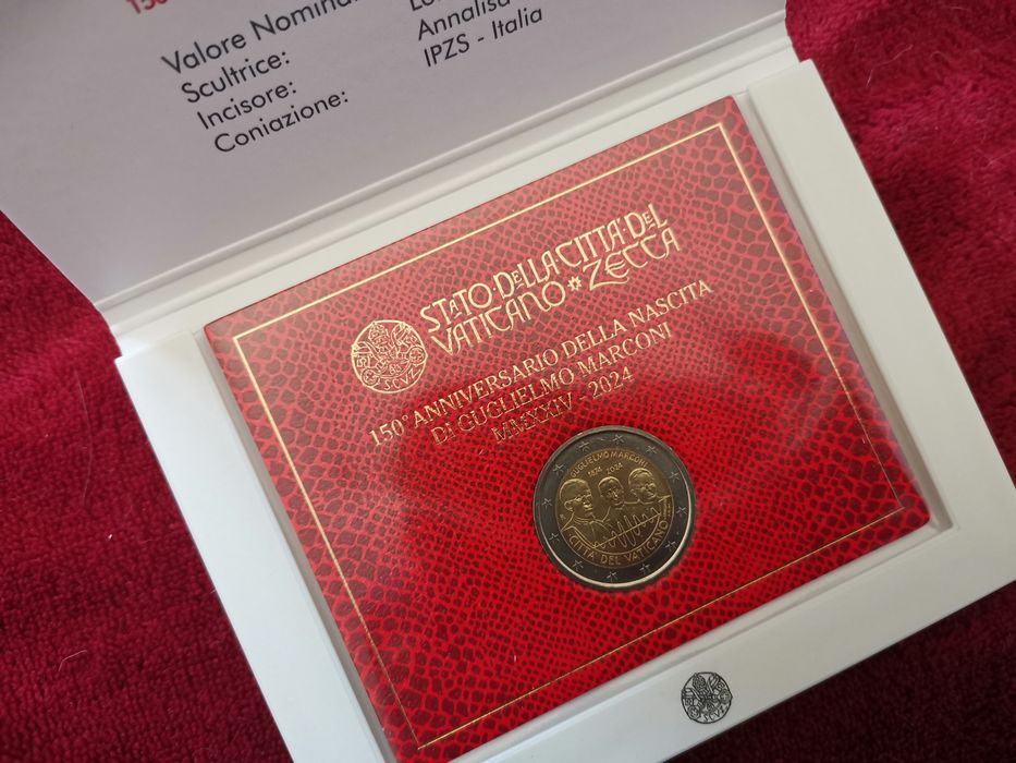 Vaticano 2024 - Moeda coincard Guglielmo Marconi