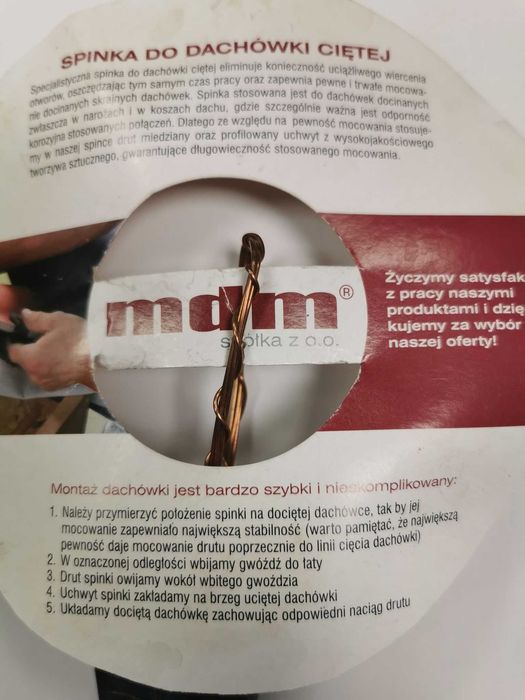 Spinka do dachówki ciętej