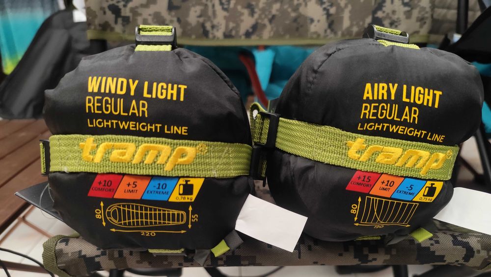 Спальний мішок Tramp Airy Light 0,78 кг та TRAMP Windy Light 0,75 кг