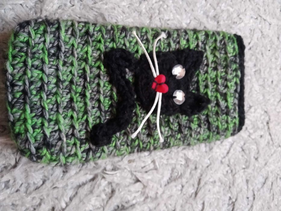 etui na telefon z aplikacja kota/rękodzielo/hand made