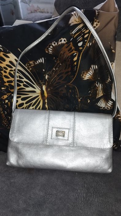 Torebka srebrna kopertówka