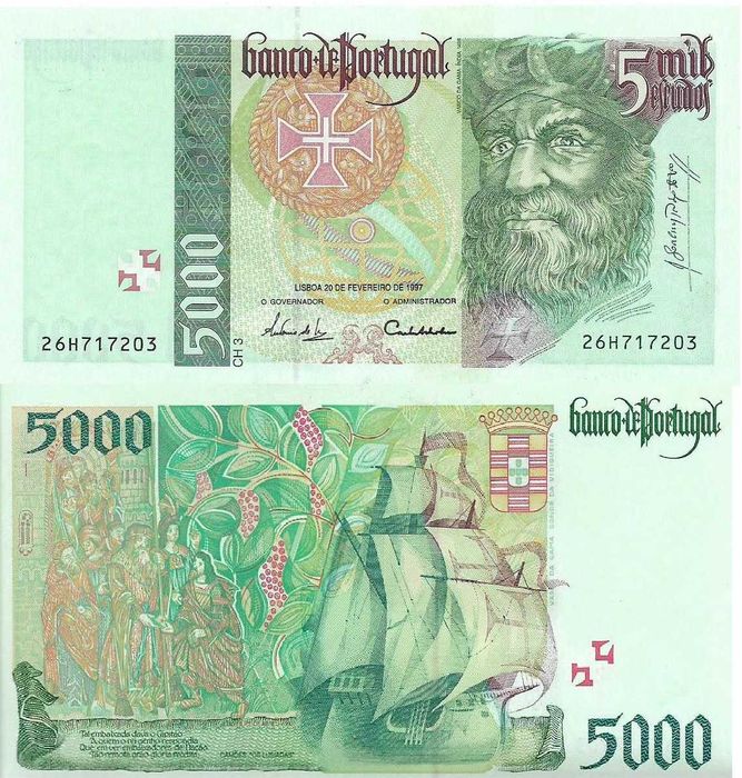 Portugal - - - 5.000$00 - Vasco da Gama - - - - - Notas