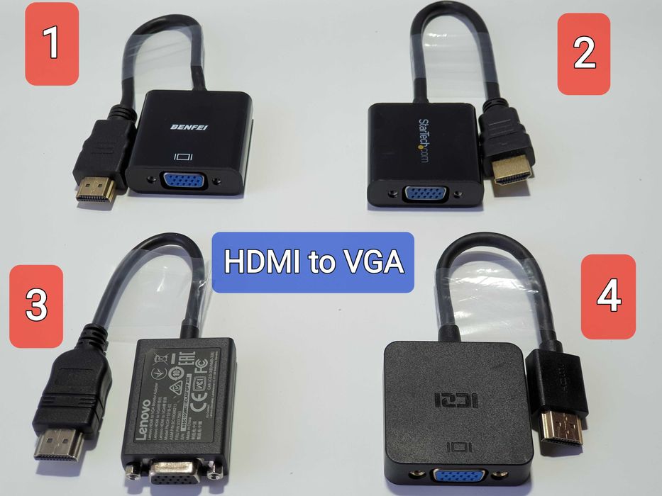 адаптер Mini DisplayPort Thunderbolt HDMI/VGA/DVI/DisplayPort/1-32ШТ