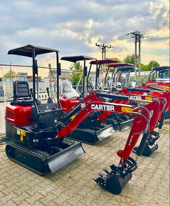 NOWA Minikoparka 1000kg 3 Łyżki CT10 Ramię Skrętne 84 cm SZEROKOŚCI