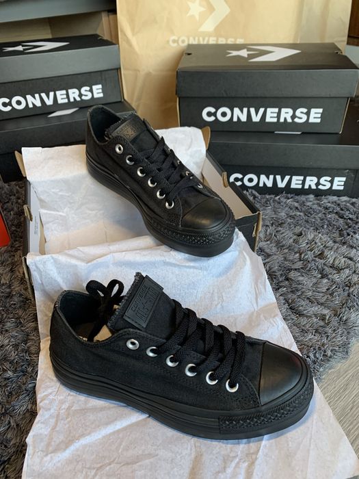 Converse All Star - Chuck Taylor Lift Platform ALL BLACK — COMO NOVAS em Caixa (Tam 39)