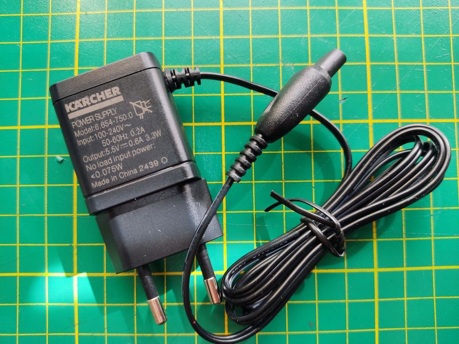Zasilacz ładowarka do ŚCIĄGACZKI myjki Karcher WV5 WV2 5.5V 0.6A 3.3W