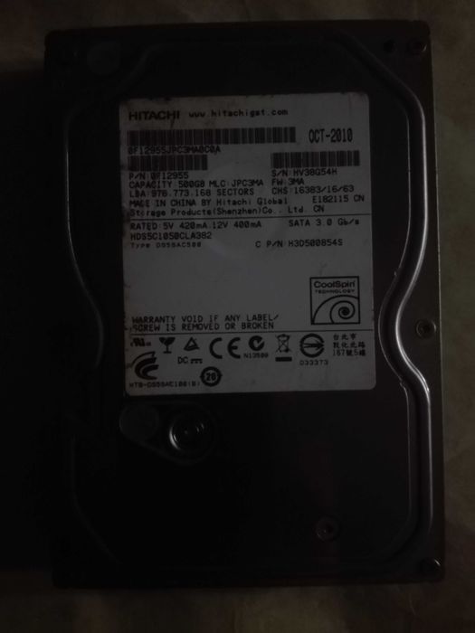 HDD Hitachi 3,5 500Gb