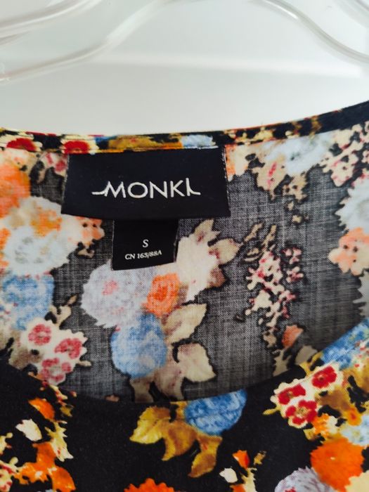Piękne żywe kolory. Monki bawełniana zwiewna sukienka kolorowa S